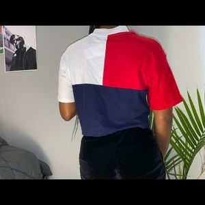 Colorblock Cropped Tee